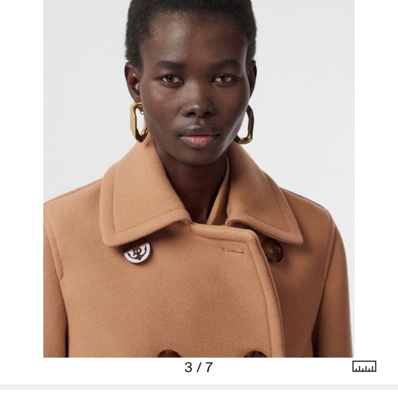 BURBERRY MOSSLEY LAMBSKIN AND WOOL PEACOAT - Picture 4 of 7